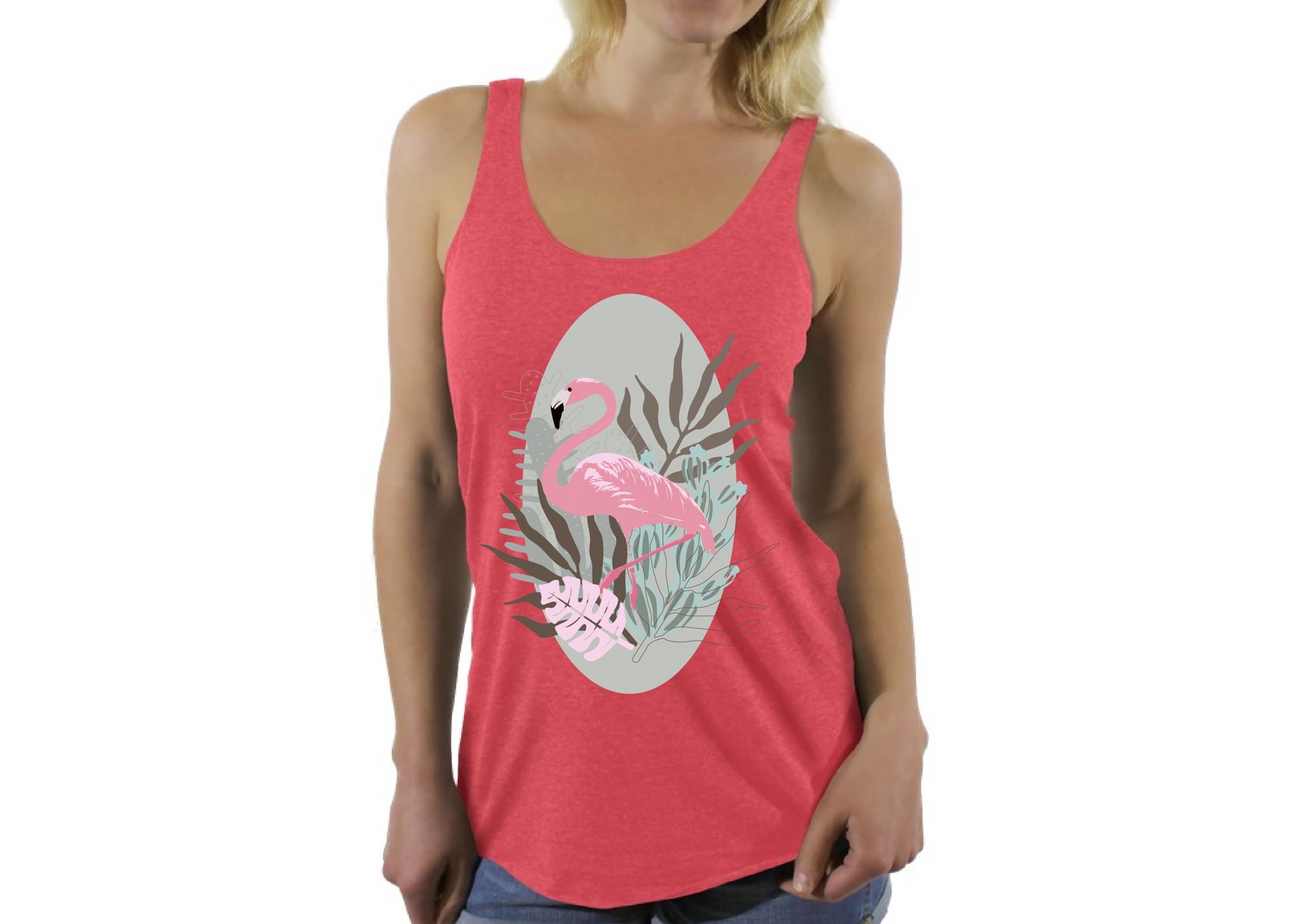 Flamingo Tropicals. Racerback Tank Top. Tanks for Women. | Etsy