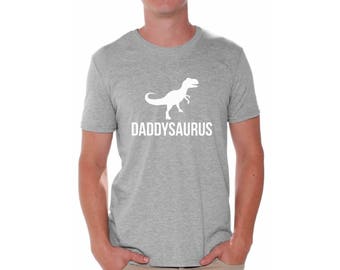Daddysaurus Shirt T shirt Tops Fathers Day Cool Gift Dinosaur Rex Daddy Saur Gift for Dad