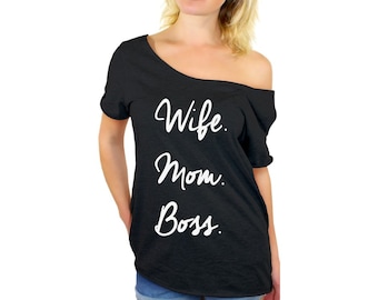 Vrouw moeder Boss Shirt. Moeder Shirt. Moeder Shirts met gezegden
