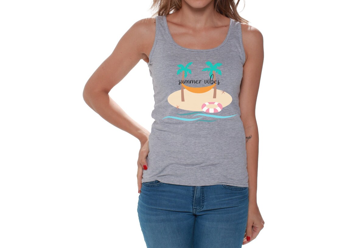 Summer Beach Tanks for Women. Summer Ladies Tank Top. Vacay Etsy