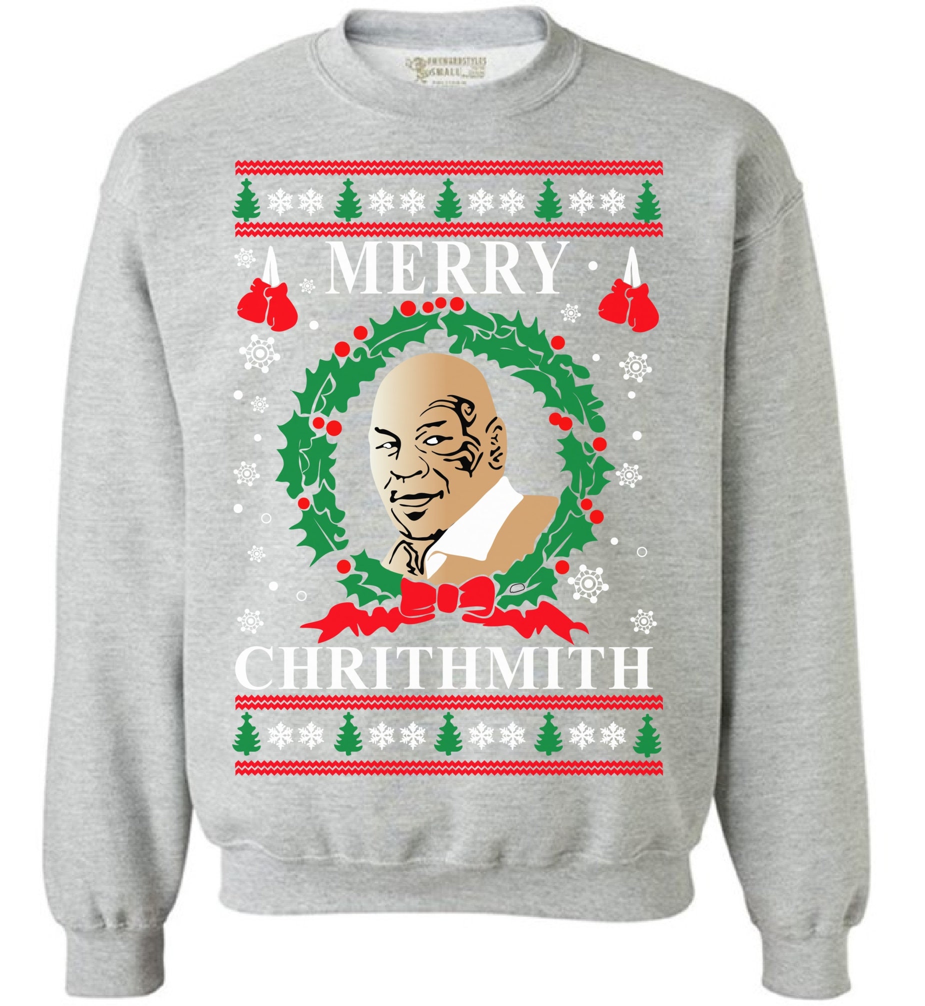 Ugly Christmas Sweater Mike Tyson Christmas Sweater Merry Chrithmith ...