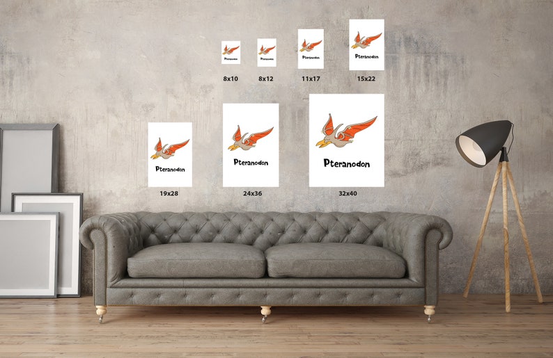 Pteranodon Nursery Decor Animal Pteranodon Nursery Prints Baby Room Poster Wall Art.