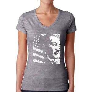 American Flag and Martin Luther King V-neck T Shirts Tops I - Etsy