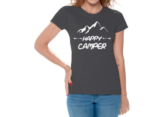 getuige dealer Onmogelijk Happy Camper Shirts voor dames. Kampeerkleding voor haar. - Etsy Nederland