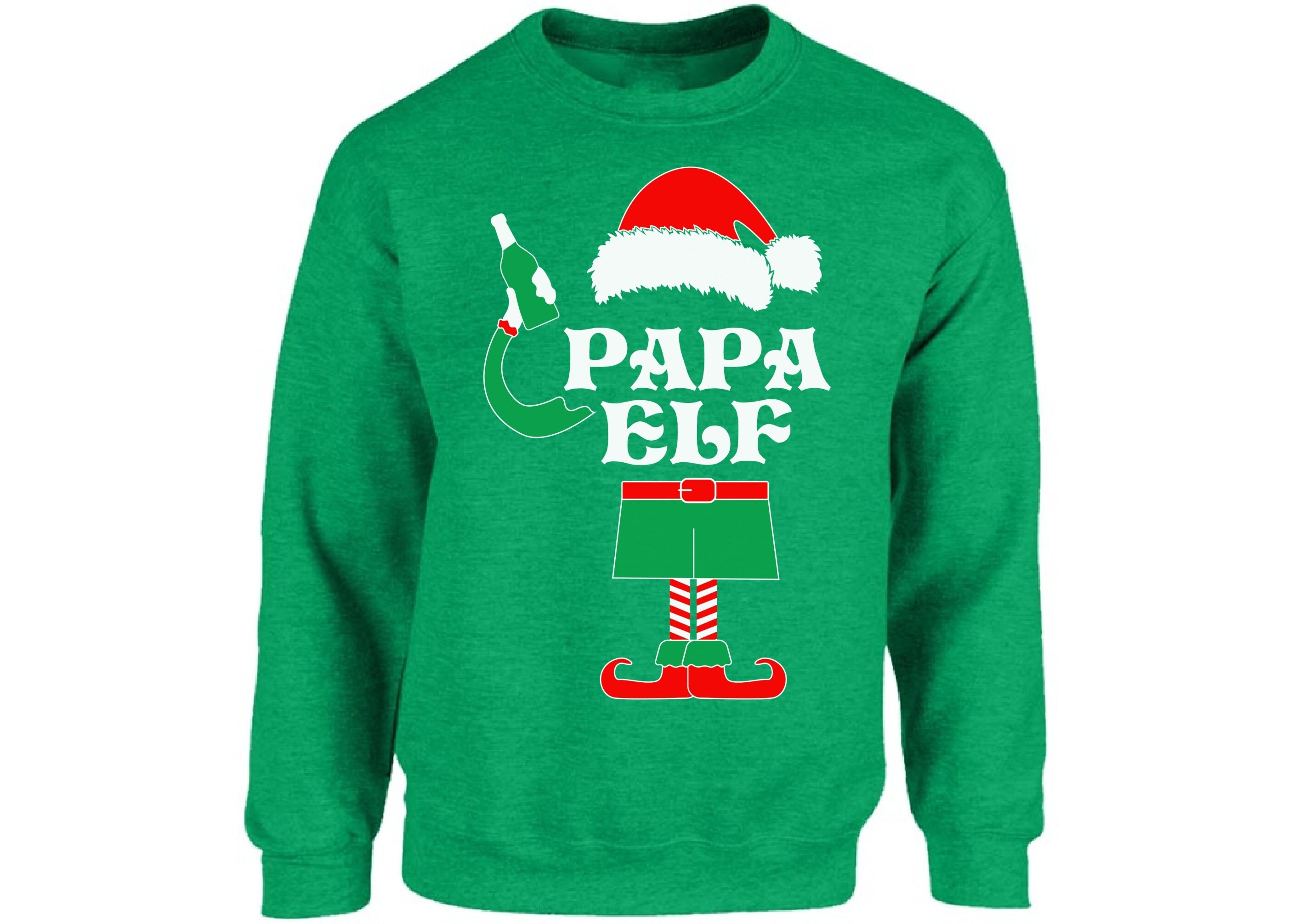 Papa Elf Holiday Sweatshirt Family Holiday Sweater Tacky Christmas Sweater for Men Elf Costume Christmas Sweater for Men Xmas Dad Gifts Etsy
