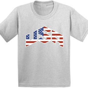 USA Flag all'interno Kids T Camicie Camicie Tees USA gioventù Tops Independence Day bandiera americana America