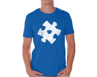 Autism Awareness Shirts for Men. Mens Autism Shirts. Autism Puzzle Shirts. Dad Grandpa Uncle Autism Gifts.
