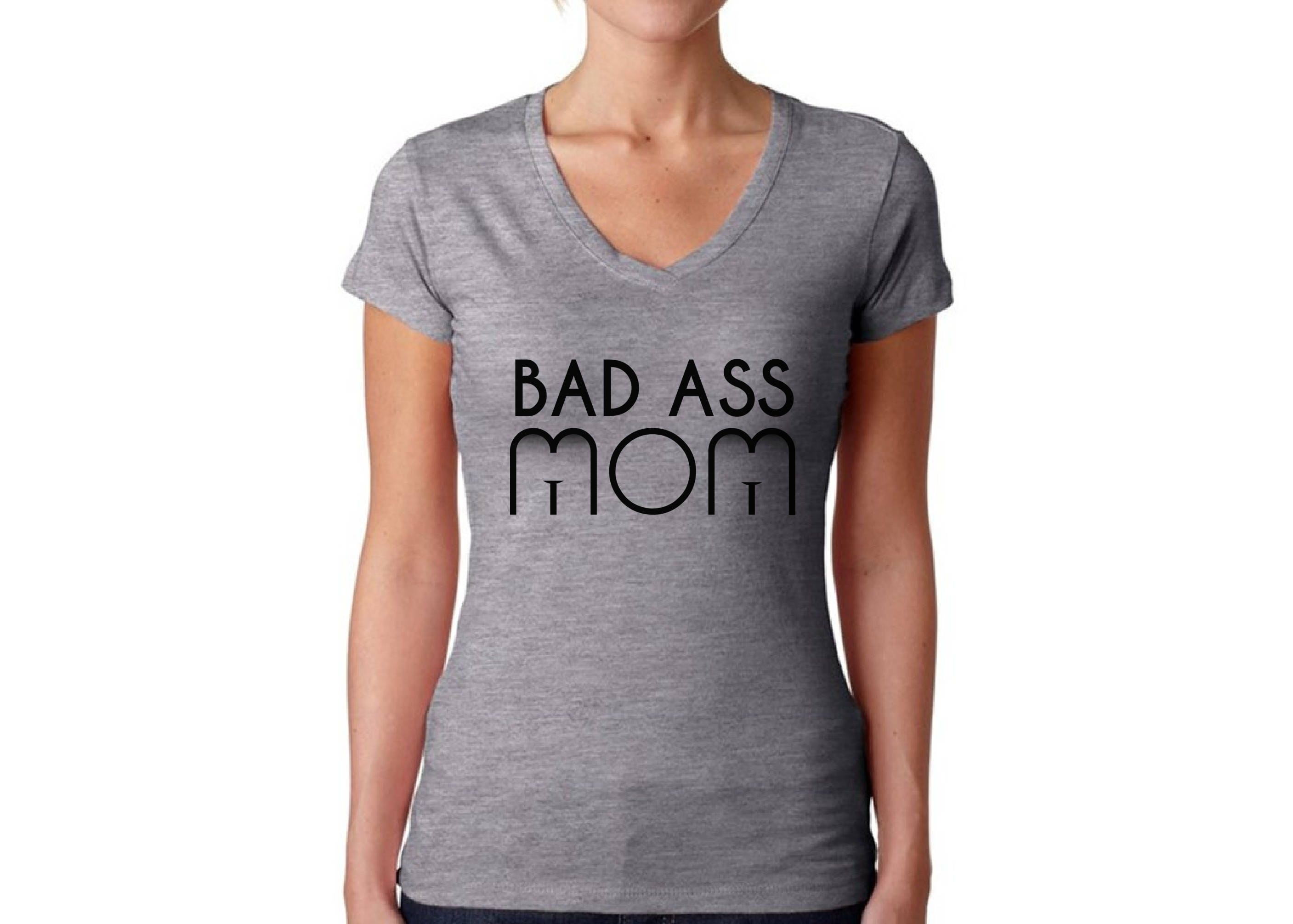 Culo Malo Malo culo mamá con cuello en v camiseta Tops camisa divertida | Etsy