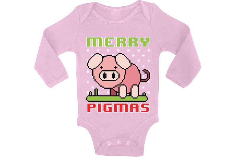 Ugly Christmas Baby Outfit Bodysuit Merry Pigmas Xmas Baby Romper