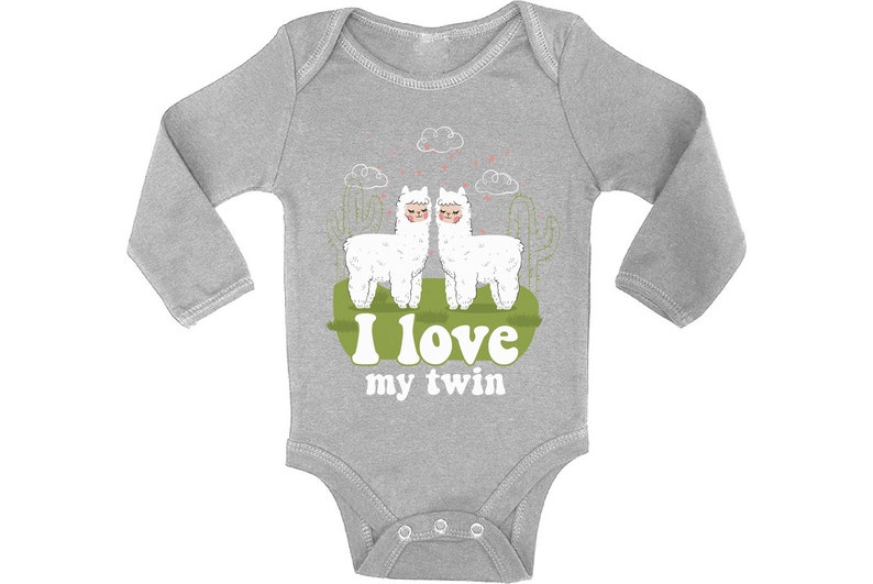 Cute Llamas Outfit for Twins Boy Girl. Funny Baby Shower Gifts My Twin Baby Bodysuit