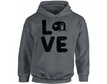Camper's Hoodie for Men. I Love Camping Hoodie for Women. Camping Clothes. I Love Camping Sweatshirt. Campers Gifts. Outdoor Clothes.