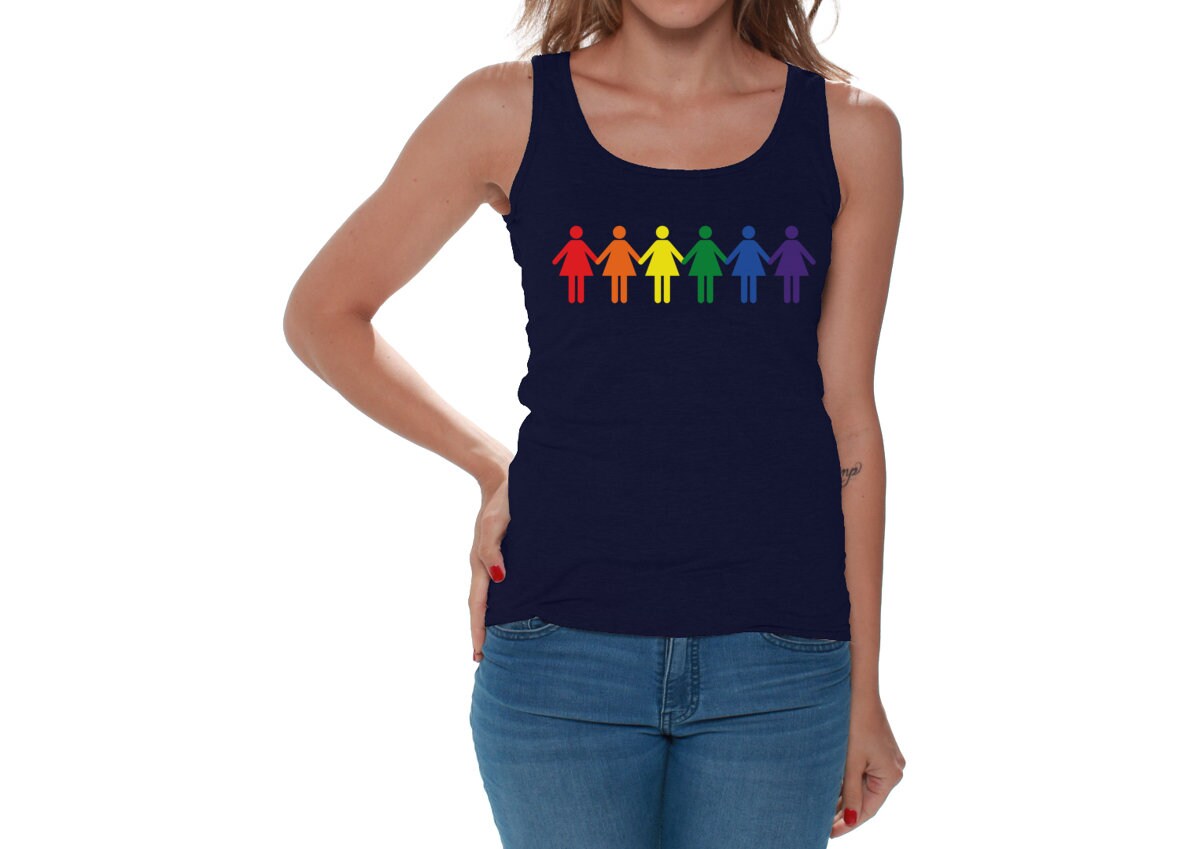 Lesbian Sleeveless Shirt Lgbtq Flag Tank Tops For Women Love Etsy 