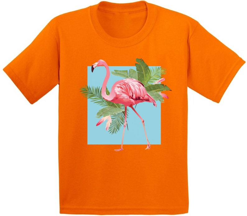 Punk Flamingo Youth Shirt. Kids Floral Flamingo Tshirt. Beach | Etsy