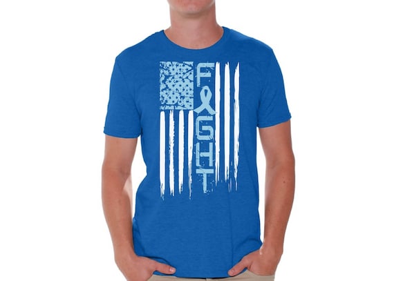 Prostate Cancer Awareness Blue Ribbon Us Flag T Shirt Prostate Cancer Awareness Blue Ribbon Us Flag T Shirt