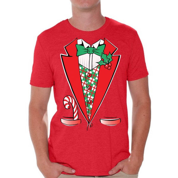 Christmas Tuxedo Shirt Ugly Christmas Shirt Christmas Men's Christmas Tuxedo Christmas Shirt Ugly Christmas Tshirt Tuxedo Tshirt Xmas Gift