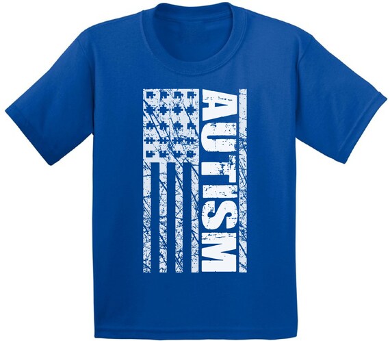 Autism Awareness T-Shirt American Flag Distressed Tee Autism Awareness T-Shirt American Flag Distressed Tee