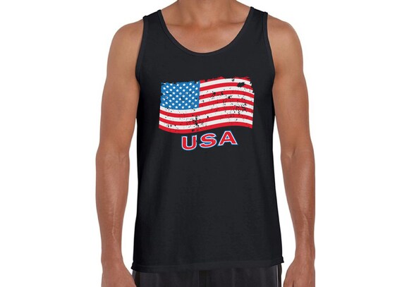 USA Tank Top. America Muscle Tank. 4th of July Tank Top for