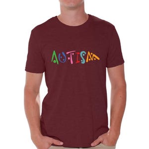 Autism T shirts for Men Shirts  Tshirts Tops Tees Autistic Support Autism Awareness Puzzle Piece Autistic