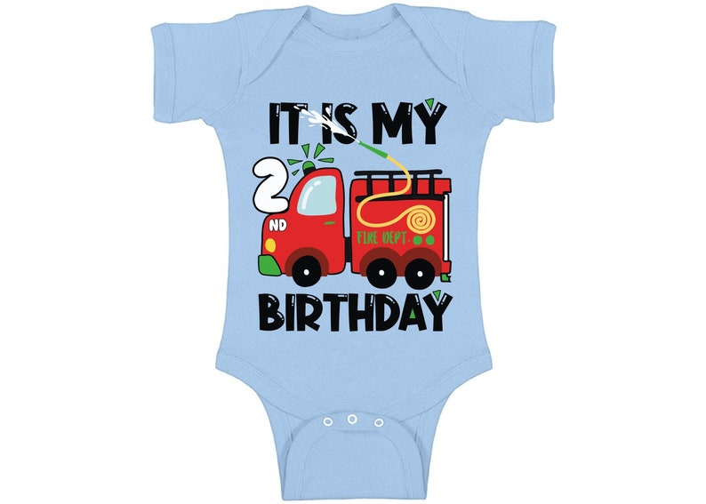 It Is My Second Birthday Baby Bodysuit Future Firefighter Romper