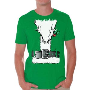 Santa Shirt Santa Tshirt Santa T shirt Santa Costume Shirt Santa Suit Shirt Santa Claus Shirt Funny Tacky Party Holiday Shirts for Men Xmas