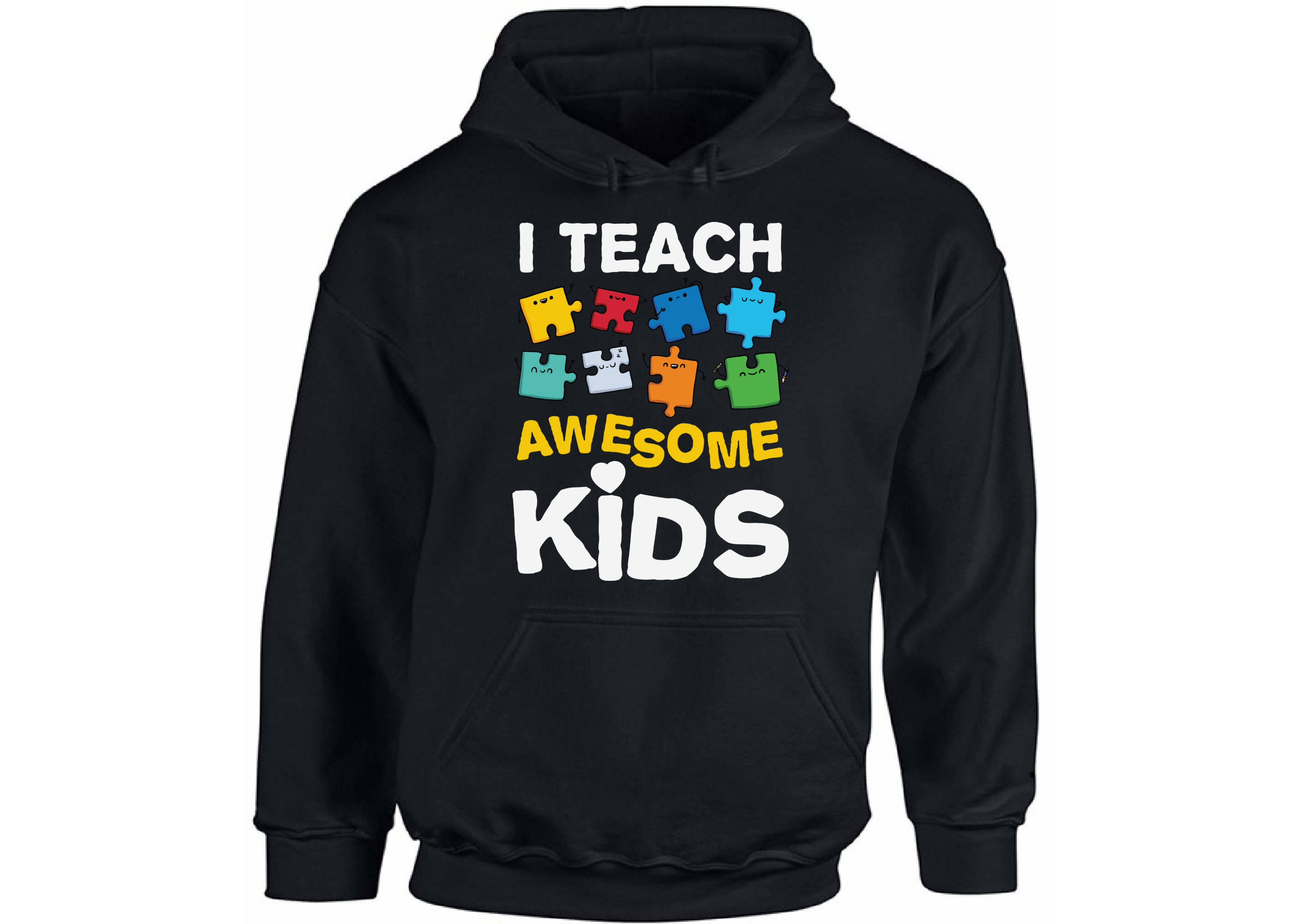 Sweat à Capuche Personnalisé De Sensibilisation à L'autisme : Coeur Puzzle, Système D'exploitation Différent - France