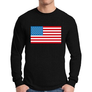 USA Flag Long Sleeve Shirts for Men USA T shirts Tees 4th of July American Patriotic shirt Fourth of July shirt