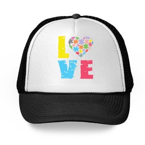 Love Autism Hat Love Autism Puzzle Hat for Men and Women Autism Awareness Gifts Autism Awareness Month Love Puzzle Autism Hat Autism Gifts