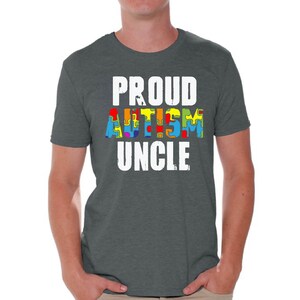 Stolz auf Autismus Onkel Tshirt. Autismus Bewusstsein Shirts für Männer. Autismus-Tshirt. Autismus-Unterstützung-Geschenke.