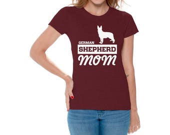 German Shepherd Mom T shirt Tops Dog Lover Shirt Gift For Mom Shirt Proud Dod Mom Gifts for Her