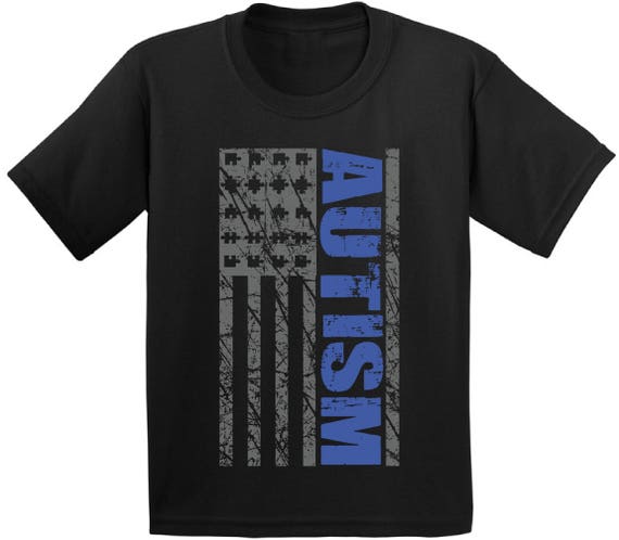 Autism Awareness T-Shirt American Flag Distressed Tee Autism Awareness T-Shirt American Flag Distressed Tee