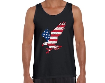 American Eagle Tank Top. USA Tank Top. America T-Shirt Men. 4th of July Tank Top. Muscle Shirt. Patriotic.