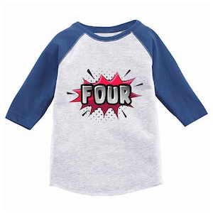 4th Birthday Shirt. Superhero 4 Year Old Birthday T-Shirt