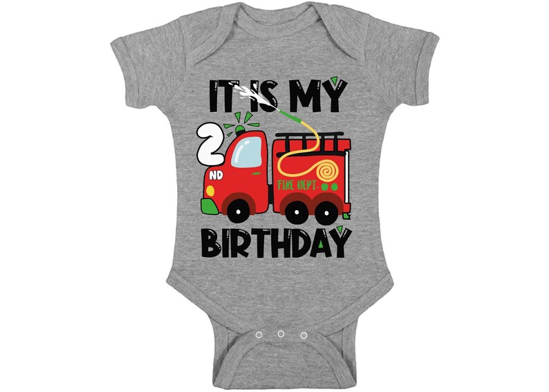 It Is My Second Birthday Baby Bodysuit Future Firefighter Romper