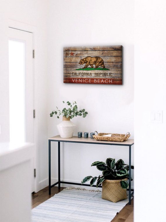 California Flag Wall Decor Venice Beach Canvas Ca - California Flag Room Decor California Flag Wall Decor Venice Beach Canvas Ca - California Flag Room Decor