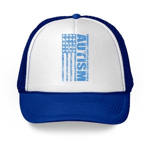 Autism Awareness Flag Hats Autism Awareness Cap Autism Hats for Men and Women Autism Awareness Month Autism U.S.A. Flag Hat Autism Cap