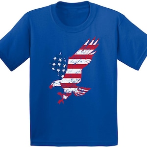 USA Eagle US Flag Kids T Shirts Shirts Tees USA Youth Tops 4th of July  Fourth of July American Eagle