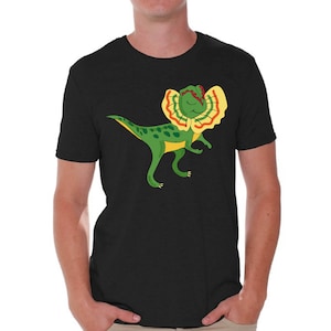 Dilophosaurus Dinosaur T-Shirt for Men. Dinosaur Tshirt. Dilophosaurus T Shirt. Animals Shirts for Men. Funny Dinosaur Outfit for Him.