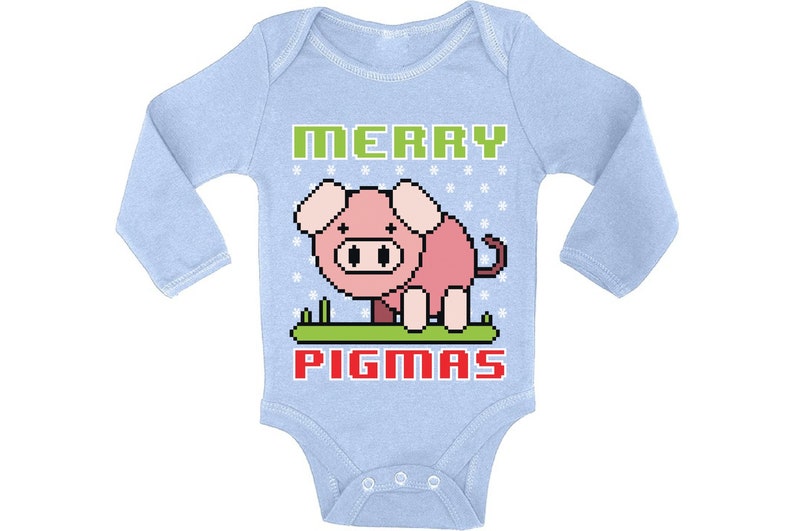 Ugly Christmas Baby Outfit Bodysuit Merry Pigmas Xmas Baby Romper