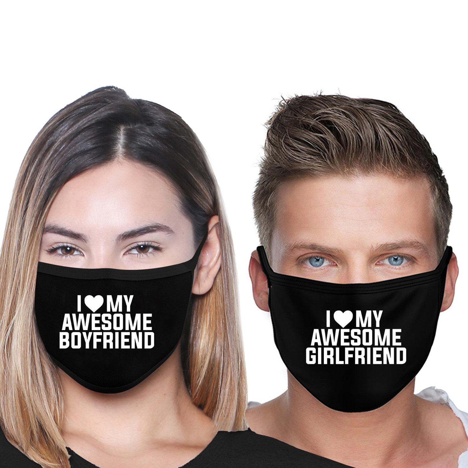 Matching Couple Face Masks for Girlfriend Boyfriend Gifts Etsy
