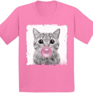 Animal Clothing for Children. Cute Cat Tshirt. Funny Animals Kids Clothes. Animal Lovers Gifts. T Shirt for Kids. Cat Youth Shirt.