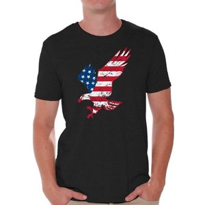 American Eagle Tshirt. America T-Shirt. Patriotic Shirt. 4th of July Shirt Men. American Pride T Shirt.