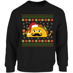 Ugly Christmas Sweater - Taco Face - Unisex Sweatshirt