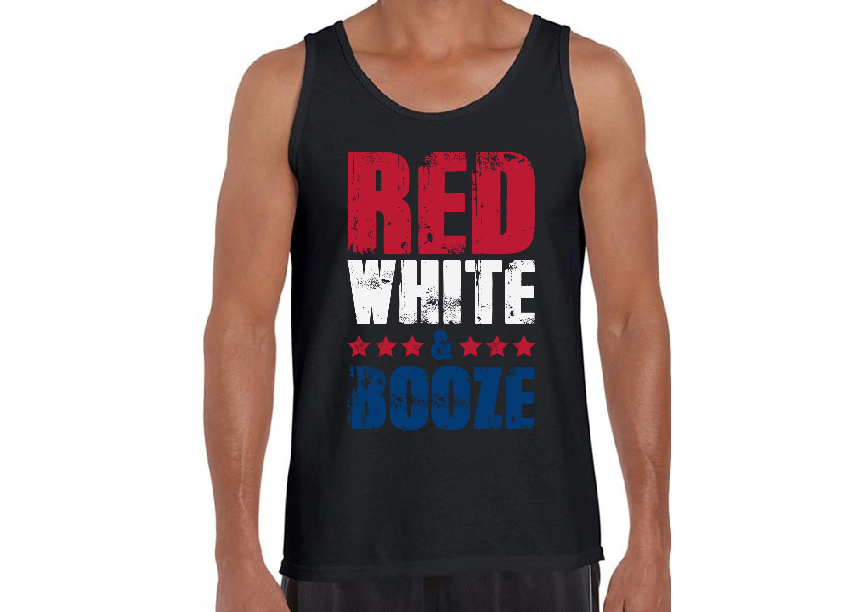Slud guld Ananiver Red White & Booze Tank Top. USA Tank Top. USA Muscle Shirt - Etsy