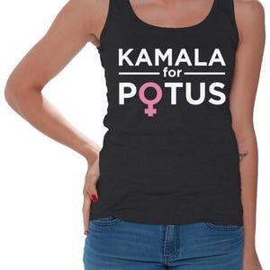 Dreamtees Kamala Harris for Presidant 2024 Tank Top for Women Kamala for Potus 2024 Joe Biden Vote Ladies Sleevess Shirt USA Election