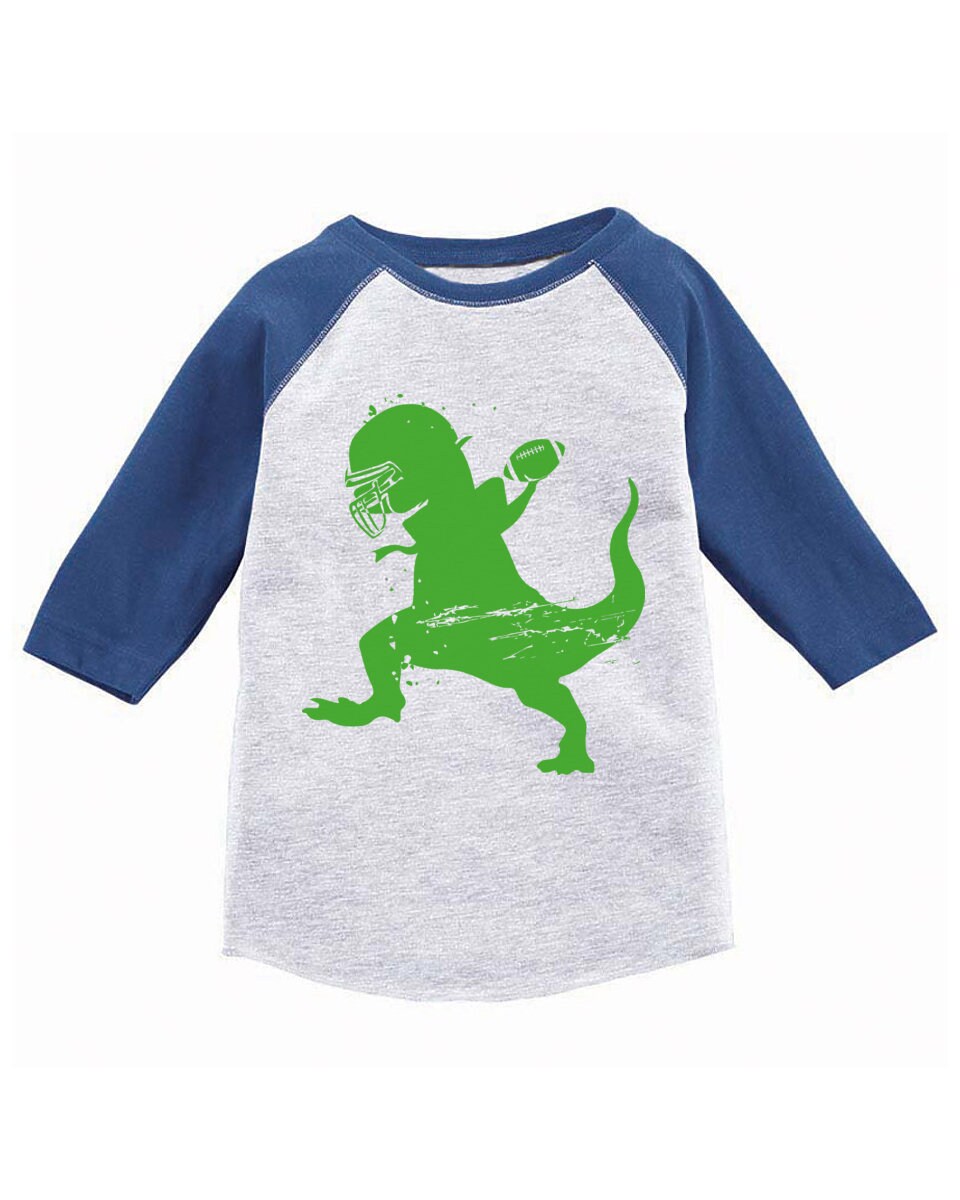 Dinosaur Playing American Football Youth Raglan. Dinosaur | Etsy