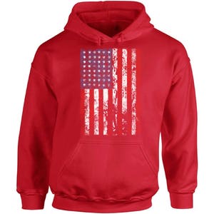 USA Distressed American Flag Hoodie  USA Hooded Sweatshirts USA Flag  4th of July