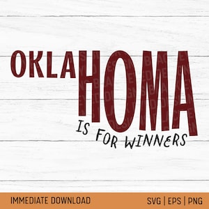 OU SVG | Oklahoma Sublimation PNG | Boomer Sooner Winners Champions | Horns Down | Boom Soon Football Game Day | Shirt Tote Sticker Transfer
