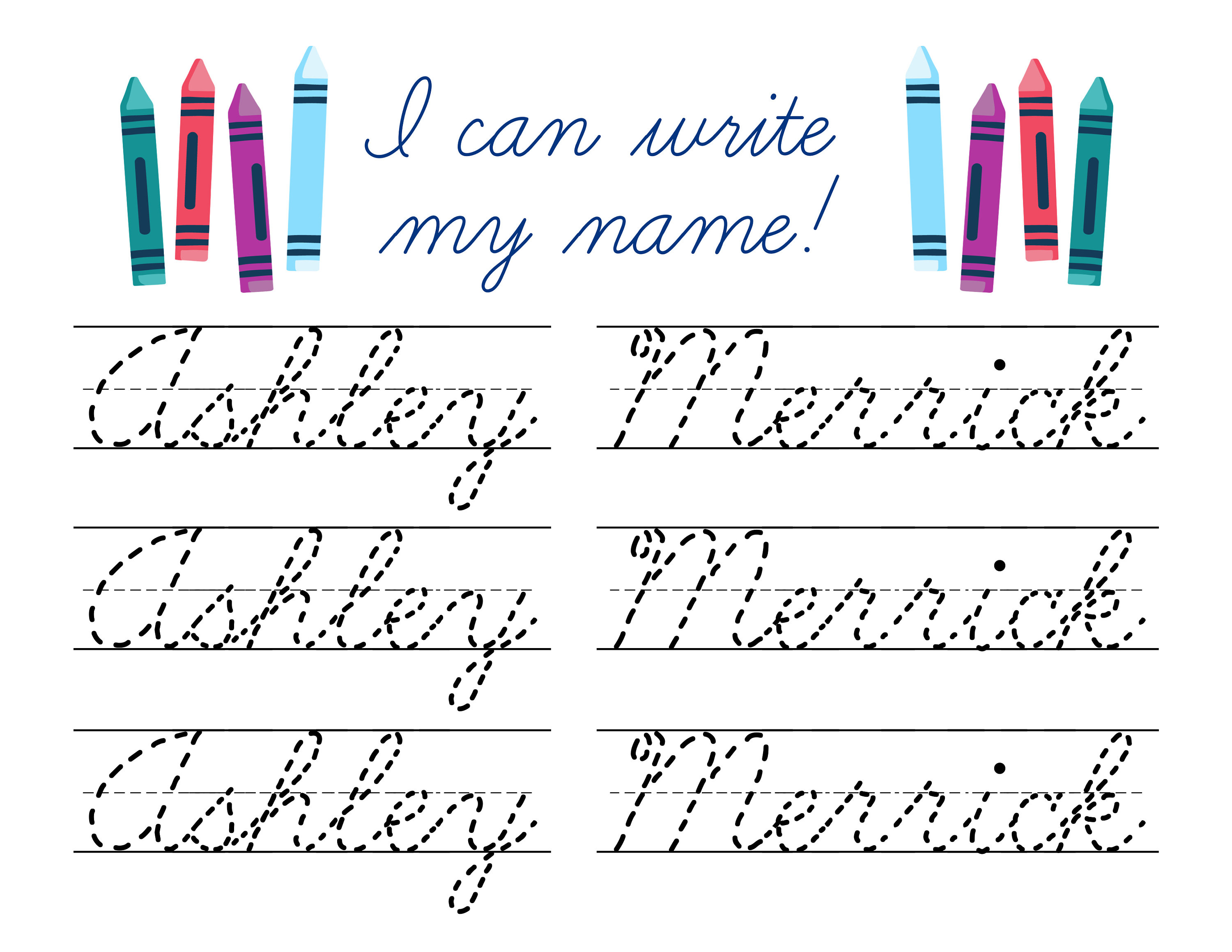 Learn to write your name in cursive/Practice writing worksheet/Name  tracing/Home school/Cursive/Script