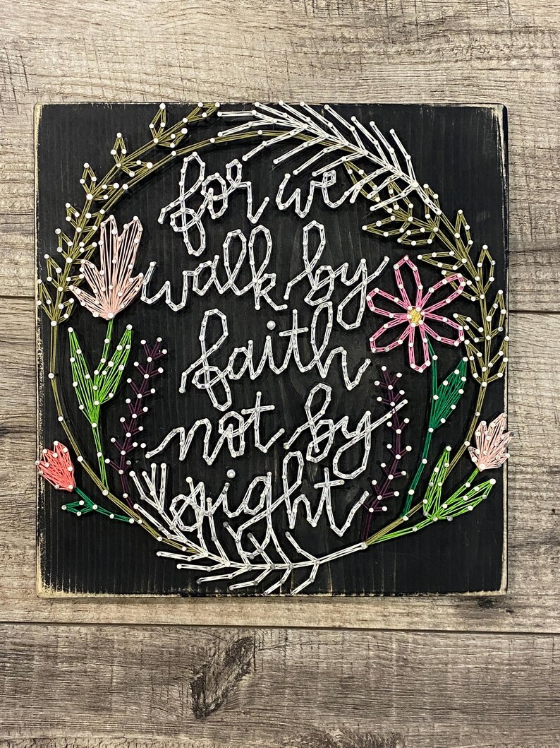 Scripture String Art Custom String Art Sign, Baby Name, Nursery Decor, Wedding Gift, Realtor ...