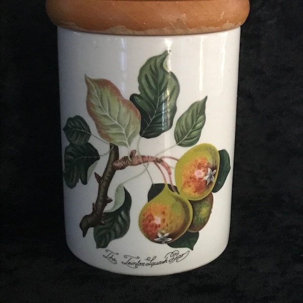 Vintage 1980s Portmeirion Pomona Teinton Pear Spice Jar